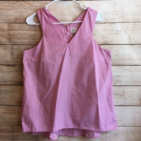 NEW WITHOUT TAGS CUPIO PINK AND WHITE STRIPED TOP - Picture 1 of 6